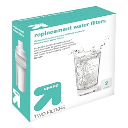 Replacement Water Filters 2pk - up&up™: BPA-Free, Compatible with Brita Pitchers, Filters Benzene & Mercury - Bellso